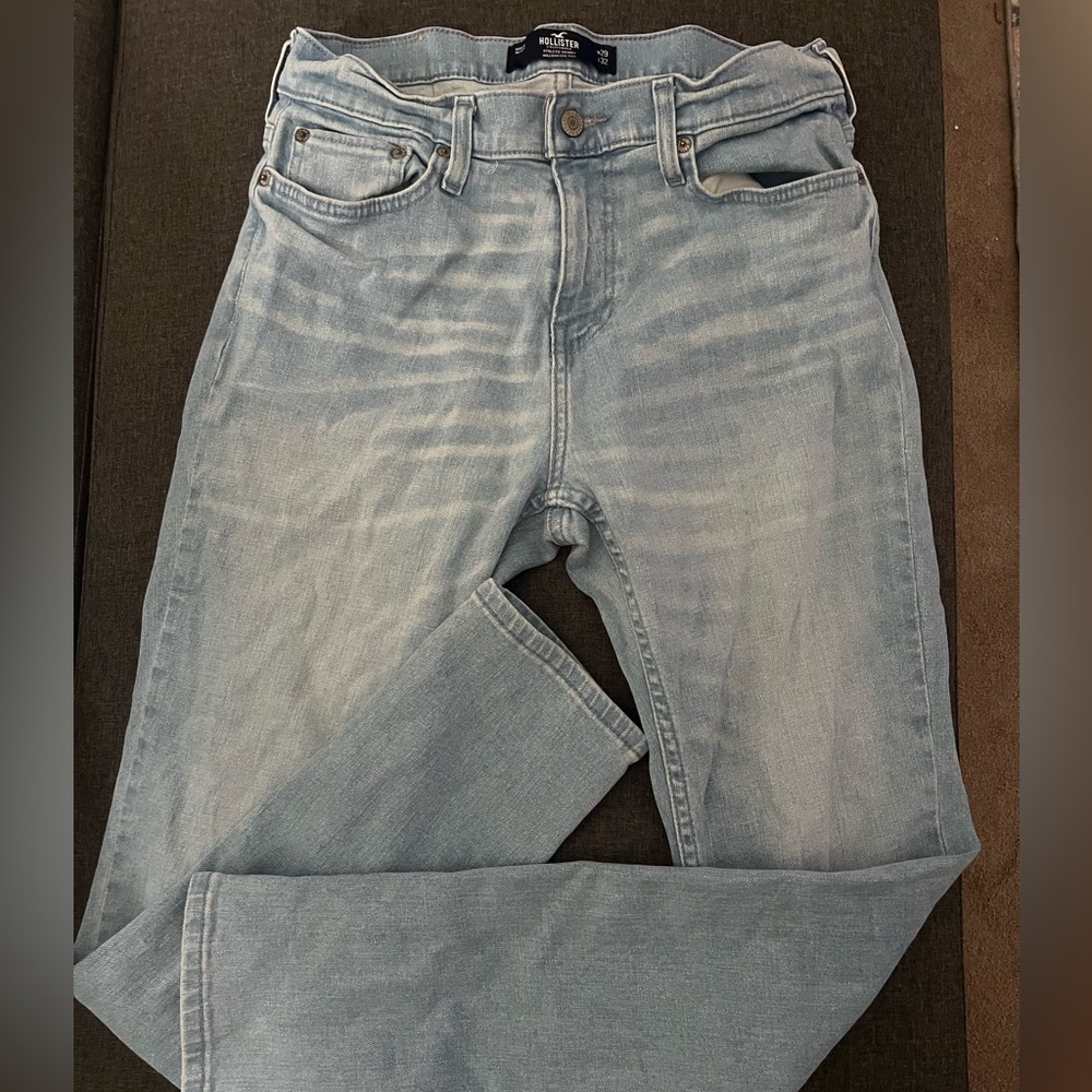 Hollister Light Blue Skinny Jeans for Men